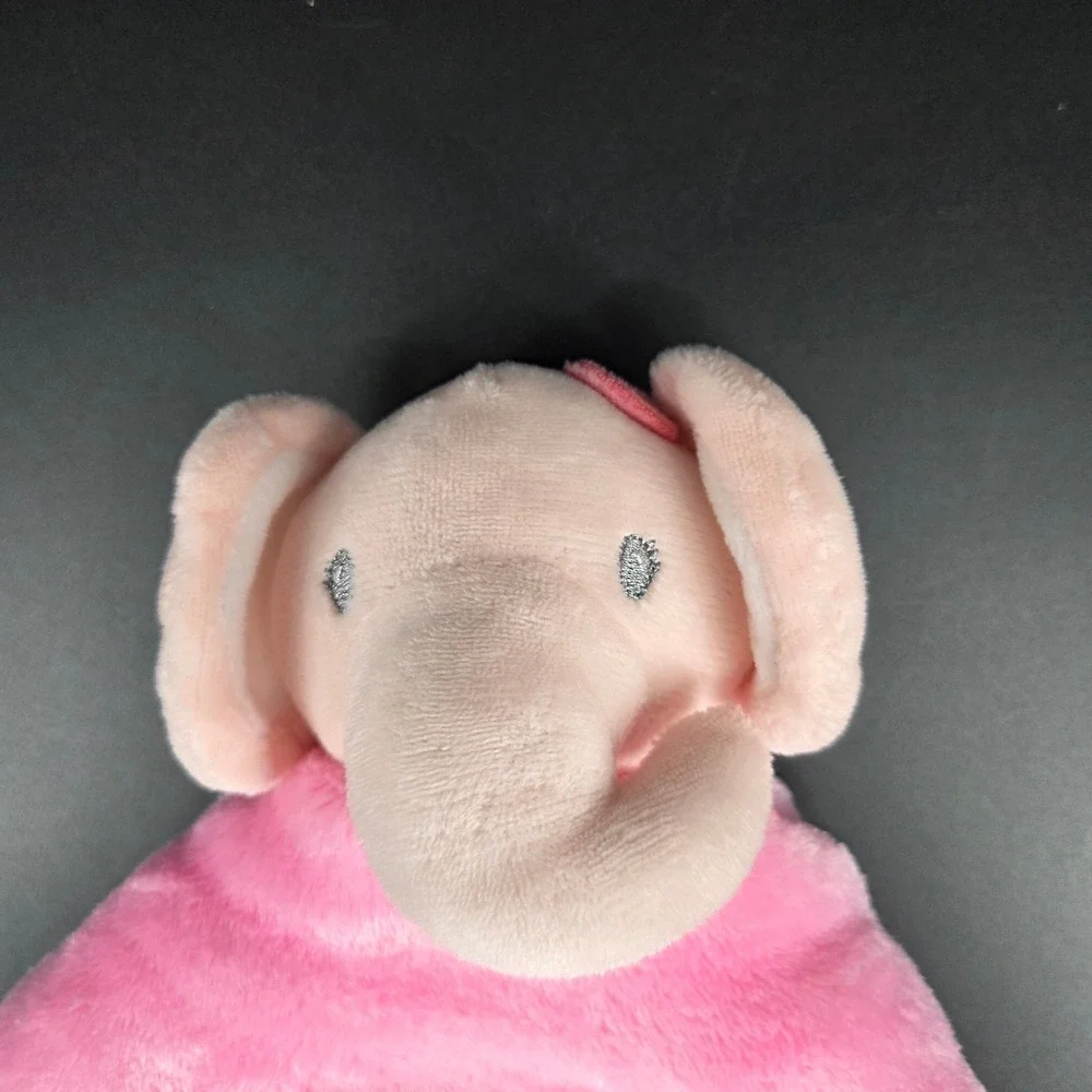 Pink Elephant Lovey Security Blanket Plush Baby Girl Soother Toy